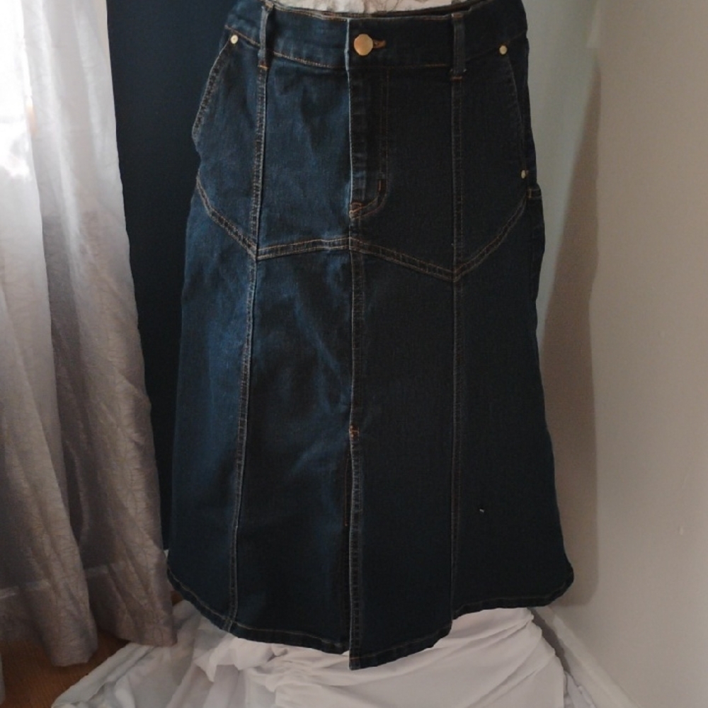 Jessica Simpson Blue Midi A-Line Skirt for Casual Wear